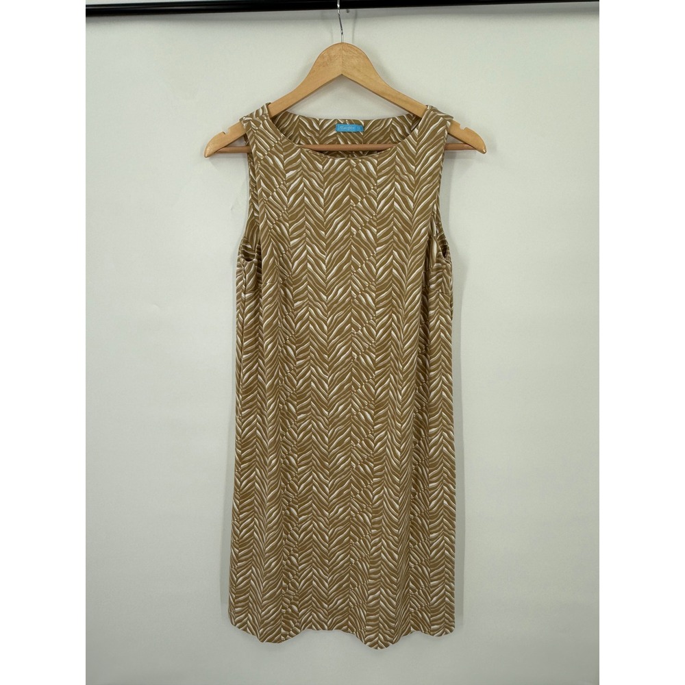 J. McLaughlin Shift Dress Women S Classic Resort Beach Flowy Casual Work Chevron